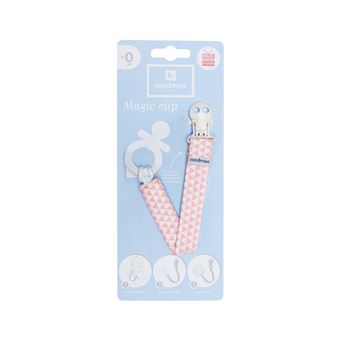 Cadena Chupete Tri Rosa 2X21.5 Cm