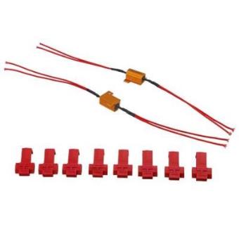 2X RESISTENCIAS PARA INTERMITENTES LED 8 ABRAZADERA DE CABLE
