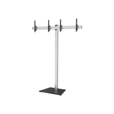 Soporte De Suelo Kimex 031-1223k1 Para 2 Tv 50""-55"" , Altura 240 Cm, Función Inclinable
