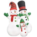 Familia de muñecos de nieve inflable Navidad vidaXL LED IP44 240cm