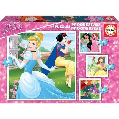 Puzzle Progresivo Princesas Disney 12-16-20-25pz