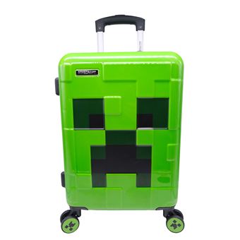 Trolley Cabina ToyBags Minecraft con 4 ruedas giratorias y multidireccionales. Material policarbonato termoformado con diseño Minecraft. Incluye candado TSA de combinación. 35x21,5x54,5cm Verde - 1