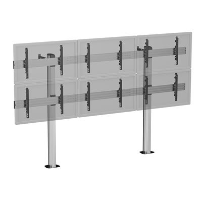 Soporte De Suelo Atornillable Kimex 031-2601k3 - Para 6 Pantallas 45''-50'' - Altura 180cm