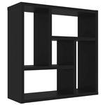 Estantería de pared vidaXL de aglomerado negro 45,1x16x45,1 cm