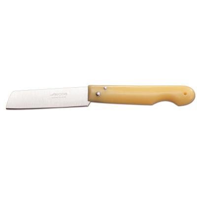 Navaja Profesional Arcos 485700 De Acero Inoxidable Nitrum®, Mango De Polipropileno De Color Amarillo Y Hoja De 8.5 Cm En Caja De Presentación