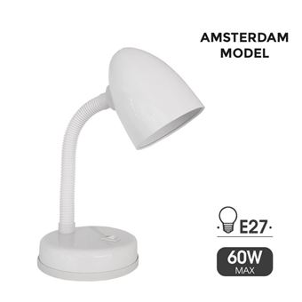 Flexo de sobremesa modelo amsterdam E27 60w blanco EDM