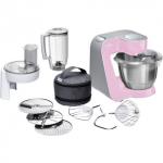 Robot de cocina multifunción Bosch CreationLine MUM58K20 rosa y plata