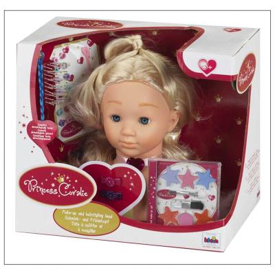 Theo Klein 5236 Princesa Coralie - Busto De Muñeca De Maquillaje Y Peluquería, 25 Cm