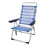Silla plegable multiposición aluminio aktive beach 63x57x99 cm - marinera