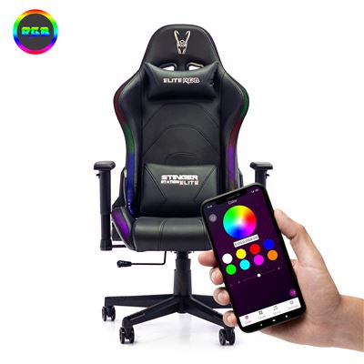 Silla Gaming Led Woxter Stinger Station Elite Rgb, Con Luces Led Rgb Configurables