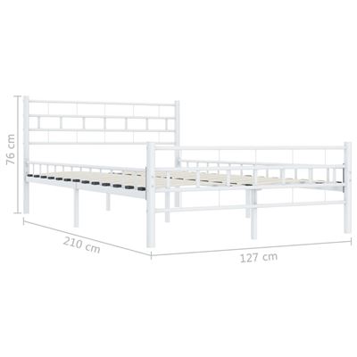 vidaXL Estructura de cama con somier metal blanco 120x200 cm