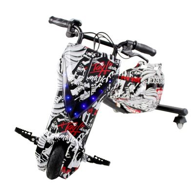 Triciclo Drift Para Niños De 3 Ruedas Con Pantalla Lcd, Negro