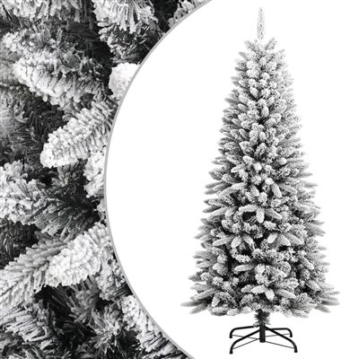 Árbol de Navidad artificial con nieve vidaXL PVC y PE 150 cm