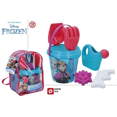 Mochila Playa Frozen Cubo 18 Cm Con Accesorios