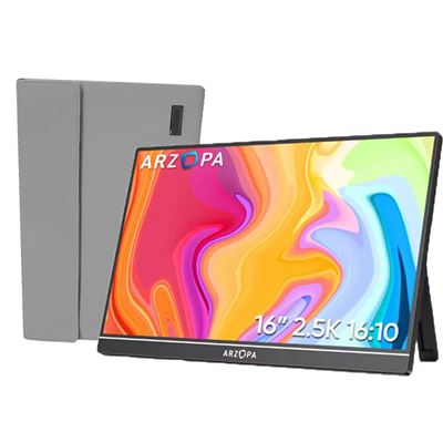 Monitor ARZOPA 16" 2.5K 60Hz IPS Portable HDR 120% sRGB Altavoces USB-C HDMI - Imagen 2