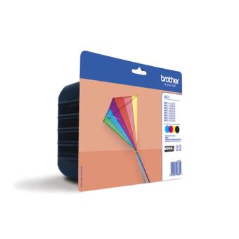 Cartucho de Tinta Brother Lc-223valbp Negro, Cian, Amarillo - Tinta de impresora - 1