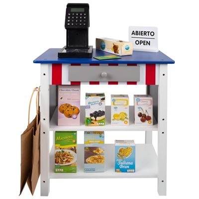 Supermercado Juguete Madera Con Accesorios Woomax 48x30x70 Cm