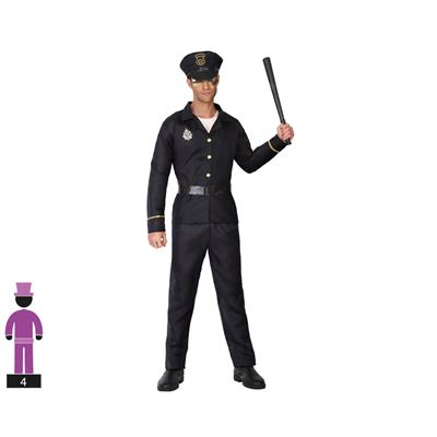 Disfraz OFICIAL policia hombre adulto Talla XL, Juegos de disfraces, Los  mejores precios