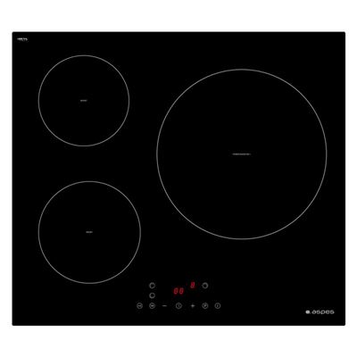 Placa De Inducción Aspes Api2300i 3 Zonas 60cm 7200w Negro