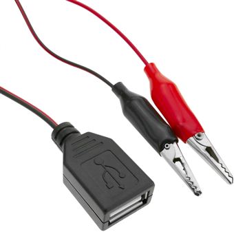 Cable de alimentación BeMatik de 5V USB tipo A hembra a pinzas de cocodrilo  de 2m - Cables - Los mejores precios | Fnac