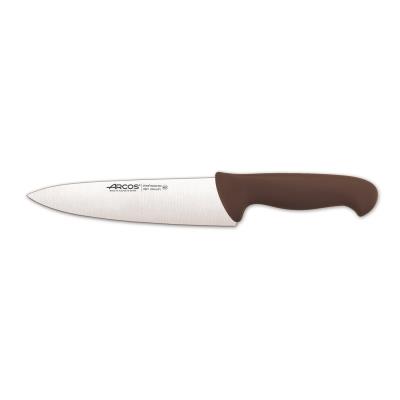 Cuchillo De Cocinero Arcos Colour - Prof 292128 De Acero Inoxidable Y Mango Ergonómico - Marrón