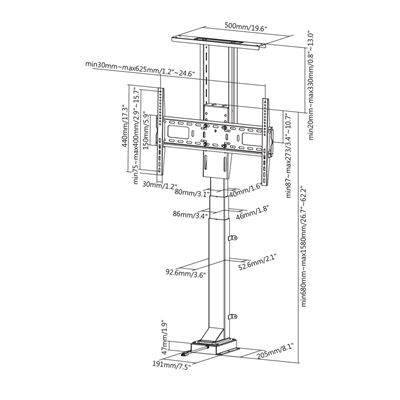 Soporte TV motorizado Kimex 32-48 Suelo - Mueble / Soporte TV - Los  mejores precios