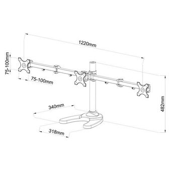 Soporte de Mesa para 3 Monitores KIMEX 13-24 - Mueble / Soporte TV - Los  mejores precios