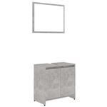 Conjunto de muebles de baño vidaXL aglomerado gris hormigón 15 kg