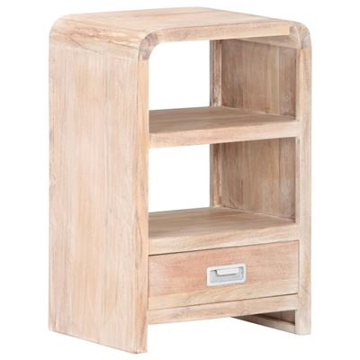 Vidaxl Mesita De Noche De Madera Maciza De Acacia 40X30x60cm