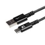 Xtorm Cable A usbc 1m negro tipo carga y sincronización nylon trenzado