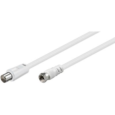 Goobay Cable Coaxial Antena a Conector F Macho/Macho 2.5m Blanco - Imagen 2