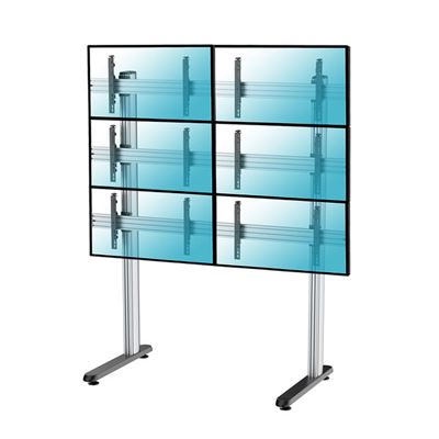 Soporte De Suelo Kimex 031-2600k1 Para 6 Pantallas 45""-55