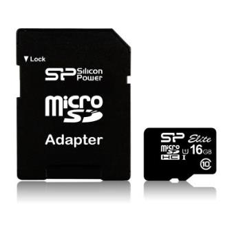 Silicon Power Elite 16GB microSDHC UHS-I - Memoria flash - 1