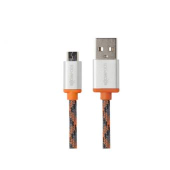 Boompods Retrocable Naranja Trenzado 1M Micro Usb A Usb - 1