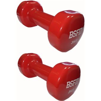 Juego 2 Mancuernas Antideslizantes BSFit Vinilo 3kg - 1