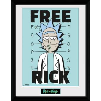 Fotografía enmarcada Rick y Morty Libertad para Rick 30x40 cm