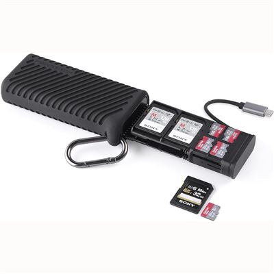 PGYTECH-funda de tarjeta de alta velocidad, lector de tarjetas USB 3,1 tipo C, tarjeta de memoria para SD, TF, SIM, transferencia de datos de doble ranura para cámaras y teléfonos inteligentes