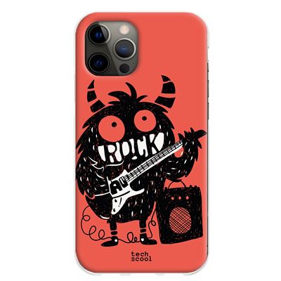 Funda De Silicona Techcool Para Iphone 12 Pro Max Monster Of Rock Fondo Rojo