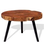 Mesa de centro vidaXL, de tronco madera maciza de acacia (55-60)x40 cm