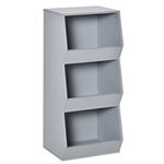 Estantería infantil librería de madera Homcom gris 38x34,5x90 cm MDF