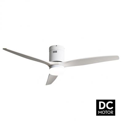 Ventilador De Techo Fabrilamp Led Aguilón Regulable Con Mando A Distancia 20w 3cct 2450lm Ip20 Blanco