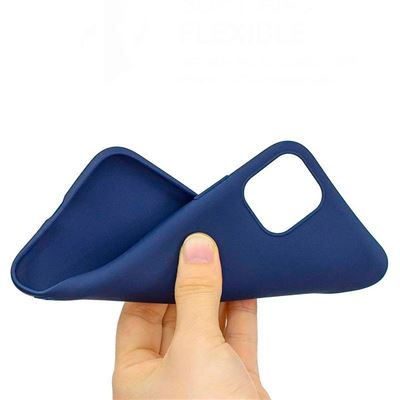 Funda Carcasa azul silicona iPhone 11 Pro Max