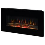 Chimenea eléctrica de pared control remoto Homcom 91.4x11x44 cm negro