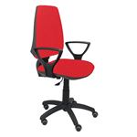 Silla de oficina ergonómica Piqueras y Crespo Modelo 14CP Brazos incluidos tejido rojo