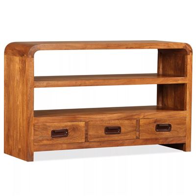 Mueble Para Tv Vidaxl De Madera Maciza Con Acabado 90x30x55cm