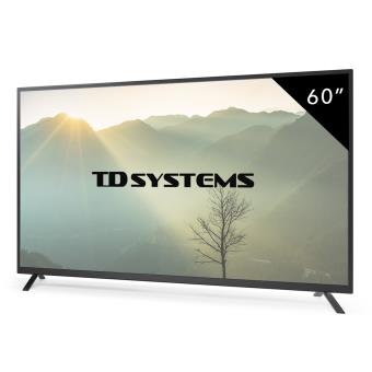 Televisor Led 60 Pulgadas Full HD TD Systems K60DLT7F. Resolución 1920 x 1080, 3x HDMI, VGA, 2x USB