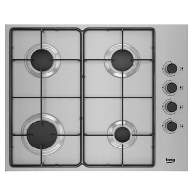 Placa De Gas Beko Higg 64103 Sxn 4 Fuegos Inox Natural