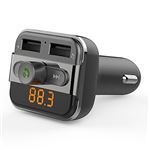 Transmisor FM Bluetooth & Cargador con Doble Puerto USB BT20 para Coche - Gris