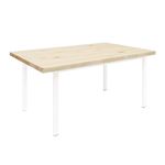 Mesa de comedor Tosacana madera y hierro blanco