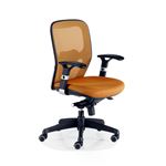 Silla de escritorio Euromof Boston Ergonómica con Soporte Lumbar naranja